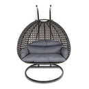 Island Gale Double Swing Chair Cushion Cover Fabric ONLY. CHARCOAL COLOR