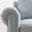 Remsoft 4PCS Sectional Sofa Set Living Room Linen Fabric Sofa Couch, 3 Seater/ Loveseat/