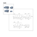 Remsoft Classical Indoor Sofa Couch 3 Piece Set (1+2+3) Blue & White Porcelain Home Decor