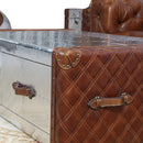 MARQUESSLIFE HANDMADE 100% GENUINE LEATHER LUXURY INDUSTRIAL SERIES TUFTED COUCH SET