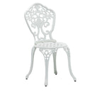 Island Gale® Antique Outdoor Cast Aluminum Bistro Set Patio Pool Side Set Garden Furniture White or Bronze