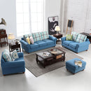 REMSOFT Morden Sectional Corner Sofa Indoor Fabric Sofa Lounge Sofa Bed Blue Living Room Furniture Home Décor with Chaise Sofa (Blue)