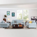 Remsoft 4PCS Sectional Sofa Set Living Room Linen Fabric Sofa Couch, 3 Seater/ Loveseat/