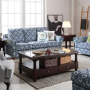 Remsoft Classical Indoor Sofa Couch 3 Piece Set (1+2+3) Blue & White Porcelain Home Decor