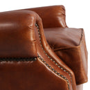 MARQUESSLIFE 100%GENUNIE LEATHER HANDMADE TUFTED HIGH WING BACK SOFA ARMCHAIR