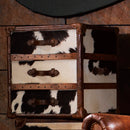 MARQUESSLIFE LUXURY FULL 100% COW LEATHER HANDMADE LAMP TABLE ANTIQUE SIDE TABLE