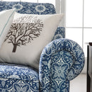 Remsoft Classical Indoor Sofa Couch 3 Piece Set (1+2+3) Blue & White Porcelain Home Decor