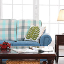 REMSOFT Morden Sectional Corner Sofa Indoor Fabric Sofa Lounge Sofa Bed Blue Living Room Furniture Home Décor with Chaise Sofa (Blue)