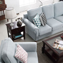 Remsoft 4PCS Sectional Sofa Set Living Room Linen Fabric Sofa Couch, 3 Seater/ Loveseat/