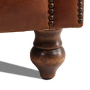 MARQUESSLIFE 100%GENUNIE LEATHER HANDMADE TUFTED HIGH WING BACK SOFA ARMCHAIR