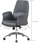 REMSOFT Mid-Back Adjustable Swivel PU Leather Ergonomic Swivel Office Computer Desk Executive Chair