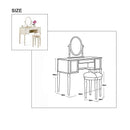 Royal Bedroom Dresser With Mirror and Stool Makeup Vanity Wooden Dressing set