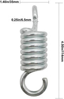 Island Gale Swing Chair Hanging Swing Spring - 600LB Capacity  Hammock Spring for Hanging Basket Chairs Hammock and Porch Swings (Silver)