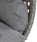 Island Gale Solid One Piece Swing Basket Luxury 2 Person Outdoor Patio Hanging Wicker Swing Chair  ((2 Person) X-Large and Plus Model)