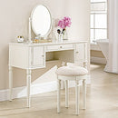 Royal Bedroom Dresser With Mirror and Stool Makeup Vanity Wooden Dressing set