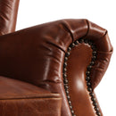 MARQUESSLIFE 100%GENUNIE LEATHER HANDMADE TUFTED HIGH WING BACK SOFA ARMCHAIR