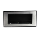 WOLFIRE® 47" Wall Mount Ethanol Fireplace Heater w/Ventless 2Burner Insert & Tempered Glass