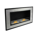 WOLFIRE® 47" Wall Mount Ethanol Fireplace Heater w/Ventless 2Burner Insert & Tempered Glass