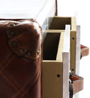 MARQUESSLIFE MAYFAIR STEAMER CHEST POLISHED ALUMINUM COFFEE TABLE - 4 DREWER