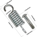 Island Gale Swing Chair Spring and Pin Plug/Peg - kit for Hanging Basket Chairs Hammock and Porch Swings(Silver/White/Bronze Colors Available)
