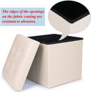 REMSOFT® Folding Toy Box Chest with Memory Foam Seat, Tufted Small Ottoman Bench Foot Rest Stool.