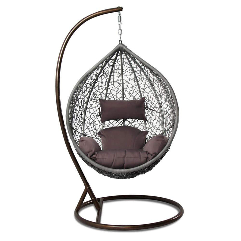 Island Gale® Single Luxury Swing Chair Wicker, Patio, Outdoor, Indoor