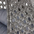 Island Gale® One and Only Solid One Piece Luxury 2 Person Outdoor, Patio, Hanging Wicker Swing Chair , Charcoal Chair and Charcoal Cushion + Protective Cover)