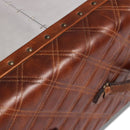 MARQUESSLIFE MAYFAIR STEAMER CHEST POLISHED ALUMINUM COFFEE TABLE - 4 DREWER