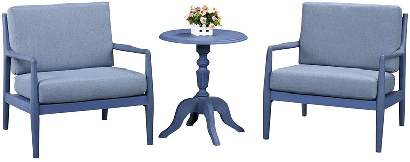 3 Piece Bistro Sofa Set by Island Gale| Outdoor Patio Dining Table Set for 2 chairs and 1 table