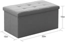 REMSOFT® Folding Toy Box Chest with Memory Foam Seat Tufted Trunk Bedroom Ottomans Bench Foot Rest Stool, 30 Inch