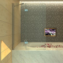 SEESUU® LUXURY GLASS TUB SHOWER DOORS NEO ANGLE SHOWER ENCLOSURE 39.37*55.12