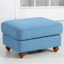 REMSOFT Morden Sectional Corner Sofa Indoor Fabric Sofa Lounge Sofa Bed Blue Living Room Furniture Home Décor with Chaise Sofa (Blue)