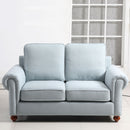 Remsoft 4PCS Sectional Sofa Set Living Room Linen Fabric Sofa Couch, 3 Seater/ Loveseat/