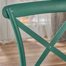 3PCS Patio Set Outdoor Indoor HEAVY DUTY Classical Plastic Nylon Cross Back Dining Chairs with Table (Choice of Colors)