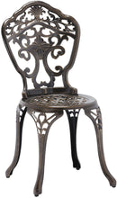 5PCS Antique Cast Aluminum Bistro Set Outdoor Patio Furniture Table & Chair Bronze or White