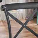 3PCS Patio Set Outdoor Indoor HEAVY DUTY Classical Plastic Nylon Cross Back Dining Chairs with Table (Choice of Colors)