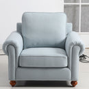 Remsoft 4PCS Sectional Sofa Set Living Room Linen Fabric Sofa Couch, 3 Seater/ Loveseat/