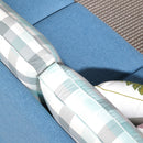 REMSOFT Morden Sectional Corner Sofa Indoor Fabric Sofa Lounge Sofa Bed Blue Living Room Furniture Home Décor with Chaise Sofa (Blue)