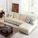 REMSOFT Modern 3-Piece Linen Fabric Sectional Sofa Chaise Lounge Set (Right Chaise)
