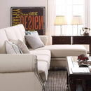 REMSOFT Modern 3-Piece Linen Fabric Sectional Sofa Chaise Lounge Set (Right Chaise)