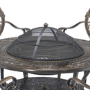 ISLAND GALE® 6 Piece PATIO OUTDOOR CAST ALUMINUM BBQ DINING SET W/ICE BUCKET ANTIQUE FURNITURE BRONZE