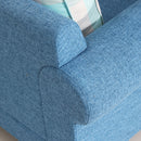 REMSOFT Morden Sectional Corner Sofa Indoor Fabric Sofa Lounge Sofa Bed Blue Living Room Furniture Home Décor with Chaise Sofa (Blue)