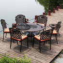 ISLAND GALE® 8 Piece PATIO OUTDOOR CAST ALUMINUM BBQ DINING SET W/ICE BUCKET ANTIQUE FURNITURE BRONZE