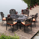 ISLAND GALE® 8 Piece PATIO OUTDOOR CAST ALUMINUM BBQ DINING SET W/ICE BUCKET ANTIQUE FURNITURE BRONZE