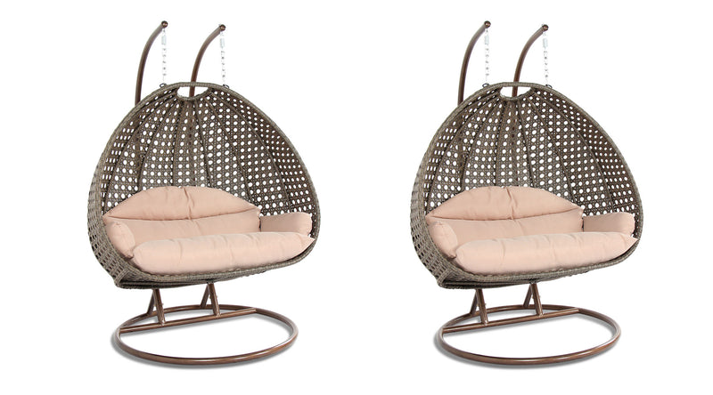 Island Gale® One and Only Solid One Piece Luxury and Comfort, Indoor and Outdoor Swing Chairs, A Set of 2 Swing Chairs (Your Choice of Colors)