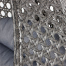 Island Gale Luxury Double Seat Outdoor Hanging Wicker Swing Chair Solid One Piece U Shape Base