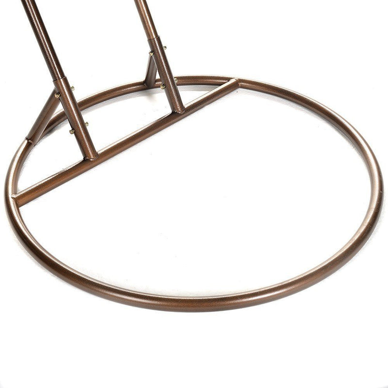 Island Gale® Dubai Collection Wicker Swing Chair with Stand PRO((2 Person)X-Large-PRO, Latte)