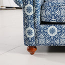 Remsoft Classical Indoor Sofa Couch 3 Piece Set (1+2+3) Blue & White Porcelain Home Decor