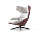 Living Room Wingback Leisure Chair Comfy Scandinavian Style Steel Leg Linen New