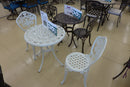 Island Gale® Antique Outdoor Cast Aluminum Bistro Set Patio Pool Side Set Garden Furniture White or Bronze